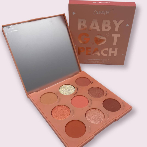 Colourpop Baby Got Peach 9-Pan Full Size Eyeshadow Palette - Vibrant & Trendy - Picture 1 of 4